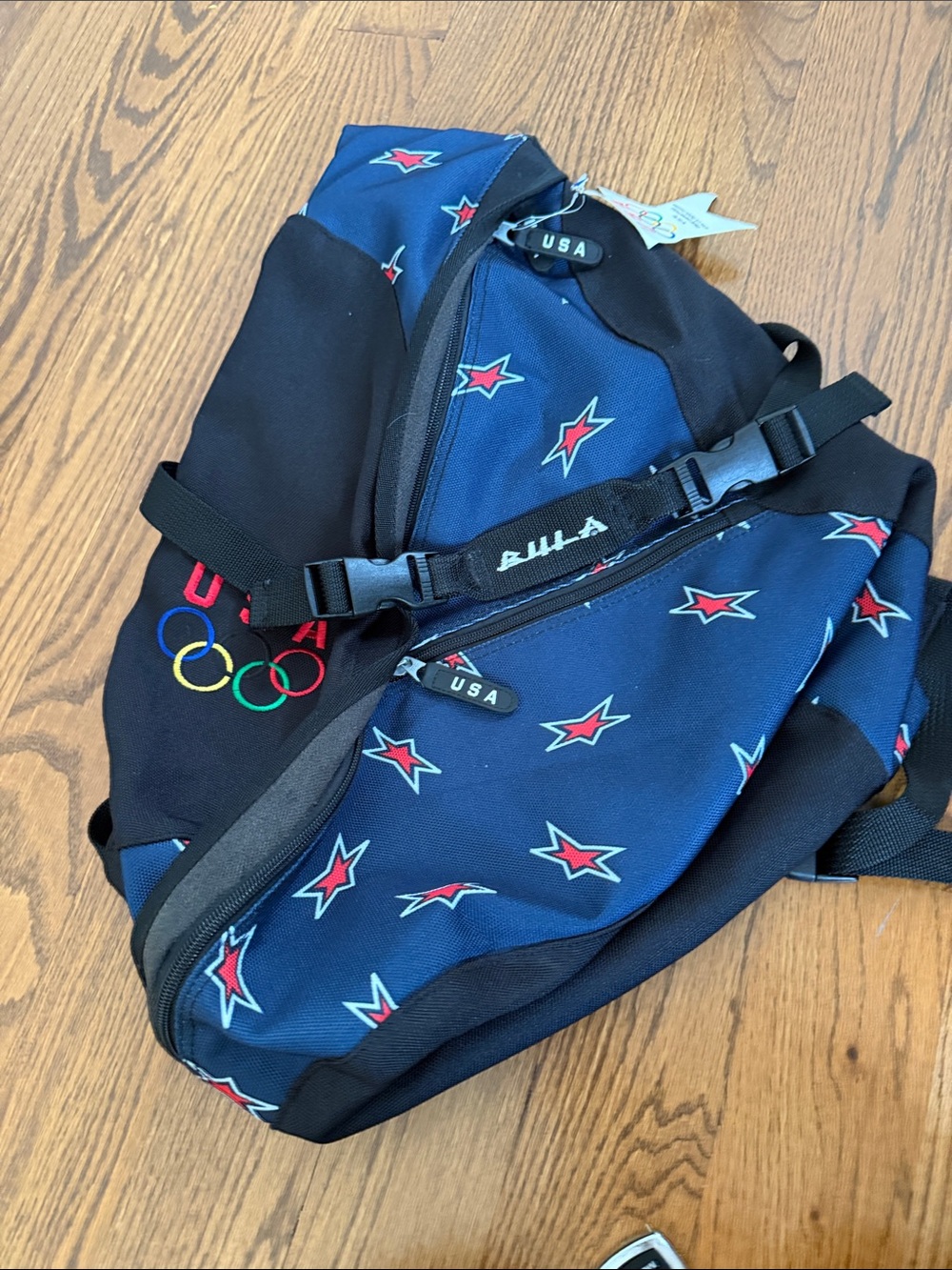 USA Olympic sling Bula backpack - blue with stars USA olympic logo VINTAGE - NWT
